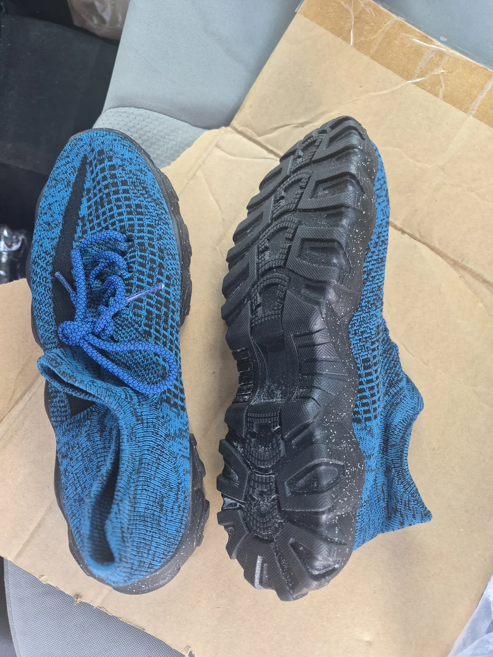 Men's Knit Running Sneakers - Blue